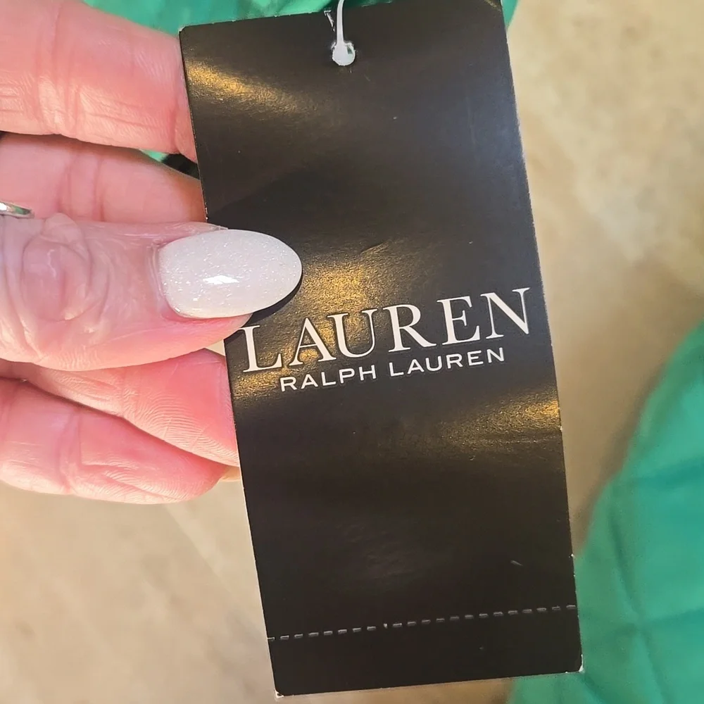 New Lauren Ralph Lauren Sunset Green Quilted Jacket - Picture 12 of 15